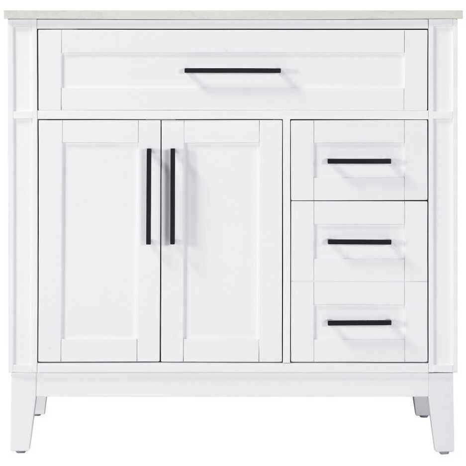 Virginia 36 X 35 inch White Bathroom Vanity Cabinet