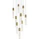 Aurora 9 Light 20 inch Satin Gold Pendant Ceiling Light