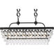 Nordic 6 Light 32 inch Black Linear Pendant Ceiling Light