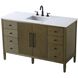 Blakely 54 X 34 inch Hazel Oak Bathroom Vanity Cabinet