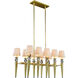 Olympia 10 Light 38 inch Burnished Brass Pendant Ceiling Light, Urban Classic