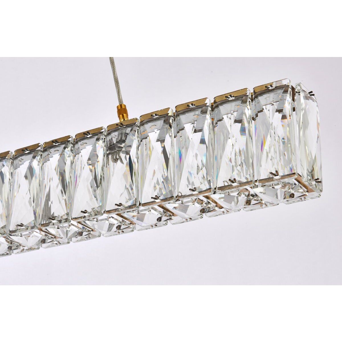 Monroe 1 Light 31 inch Gold Linear Pendant Ceiling Light