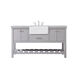 Clement 60 X 22 X 34 inch Grey Bathroom Vanity Cabinet