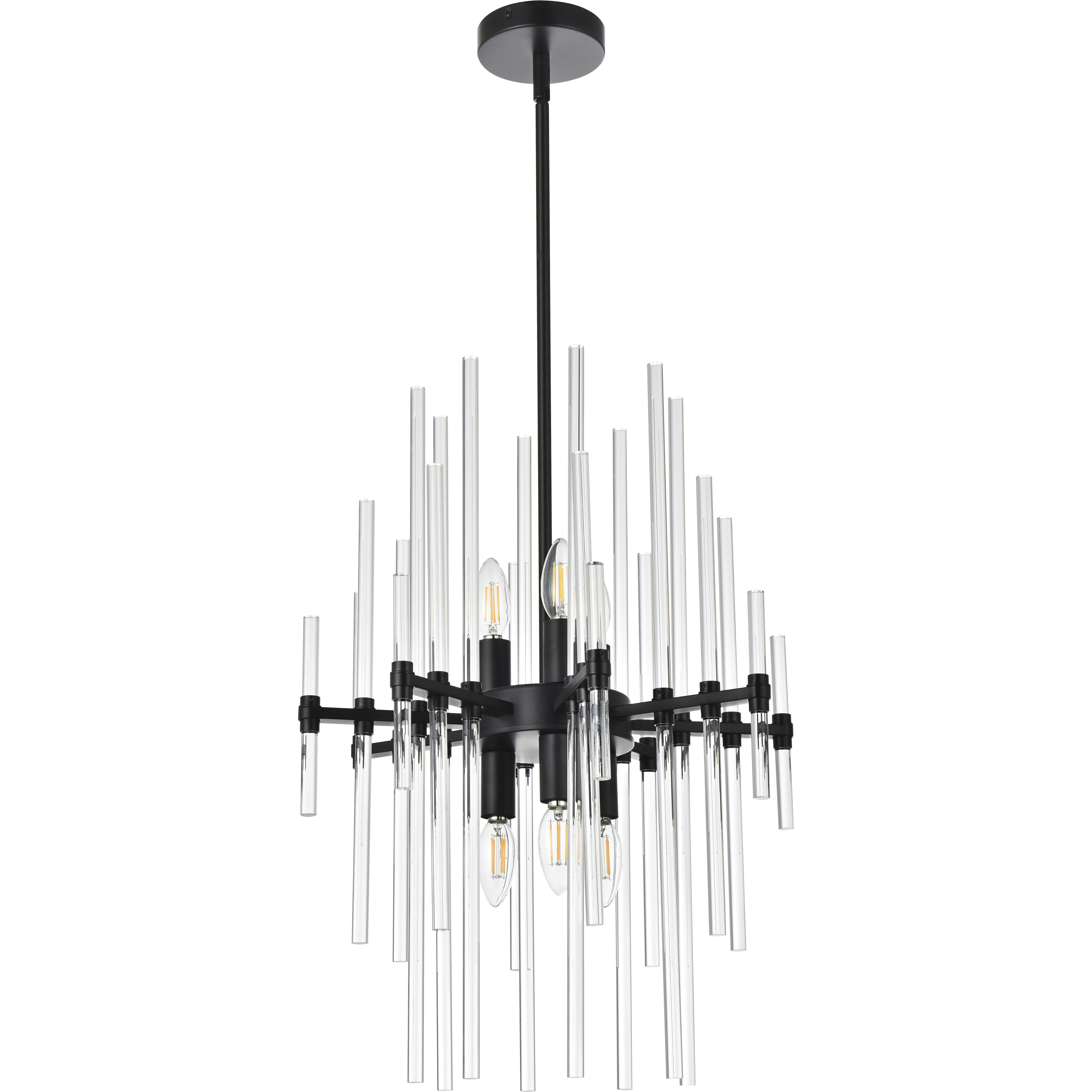 Sienna 6 Light 17 inch Black Pendant Ceiling Light