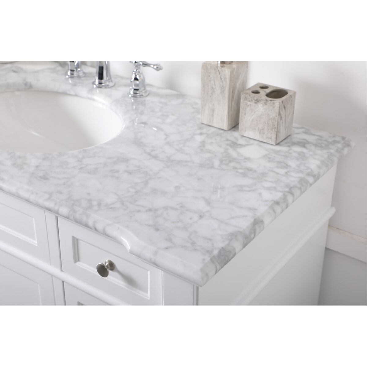 Wesley 48 X 22 X 35 inch White Vanity Sink Set