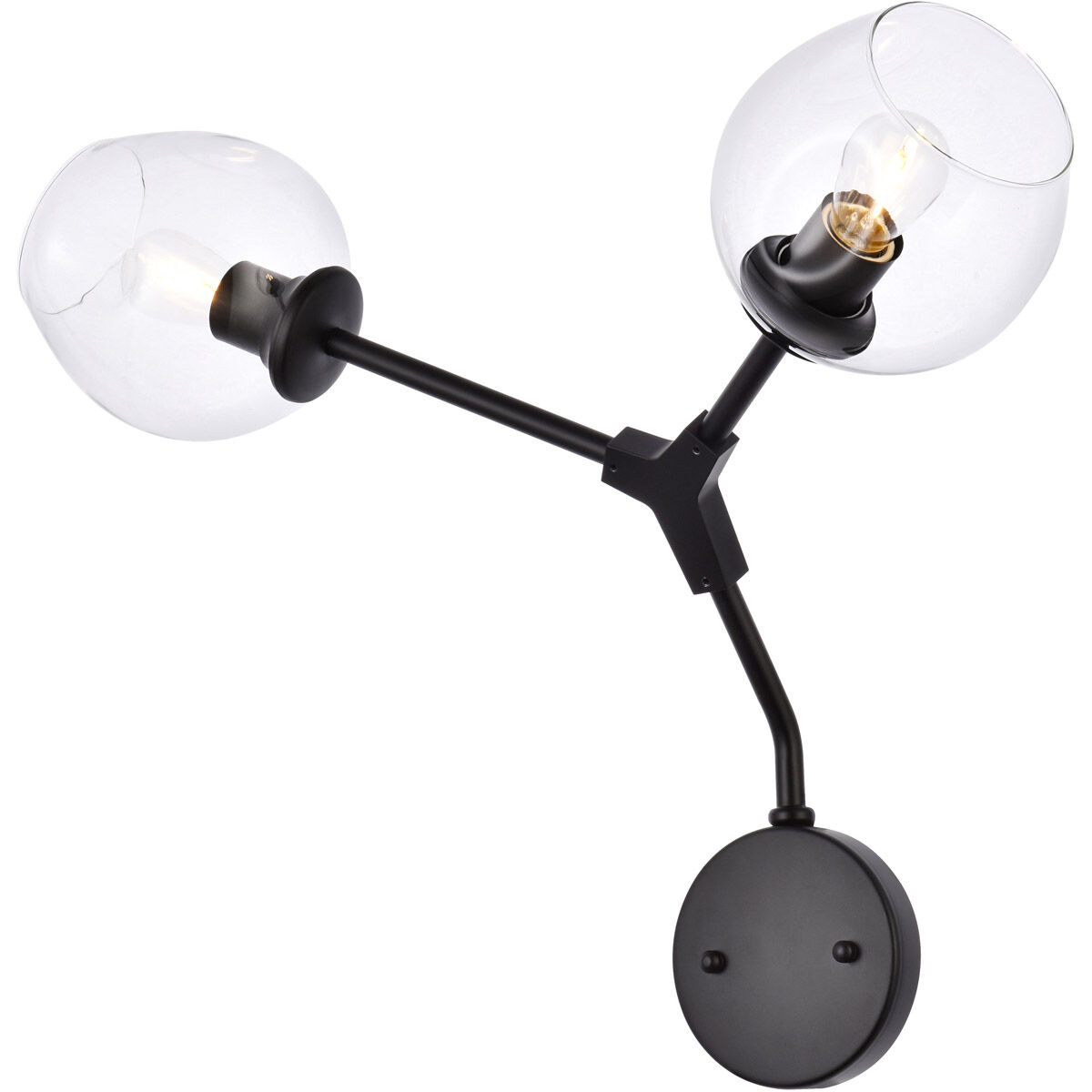 Cavoli 2 Light 11 inch Black Wall Sconce Wall Light