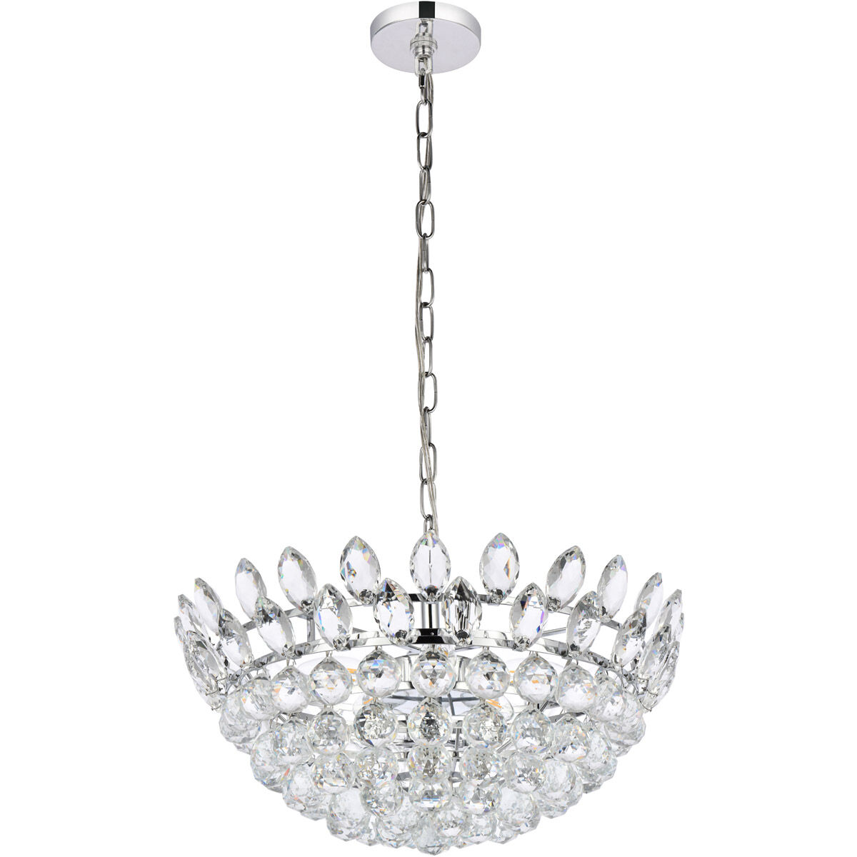 Emilia 5 Light 20 inch Chrome Pendant Ceiling Light