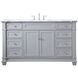 Wesley 60 X 22 X 35 inch Grey Vanity Sink Set