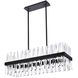 Serephina 20 Light 36 inch Black Linear Chandelier Ceiling Light