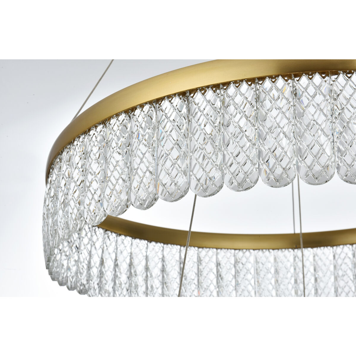 Rune 2 Light 24 inch Satin Gold Chandelier Ceiling Light