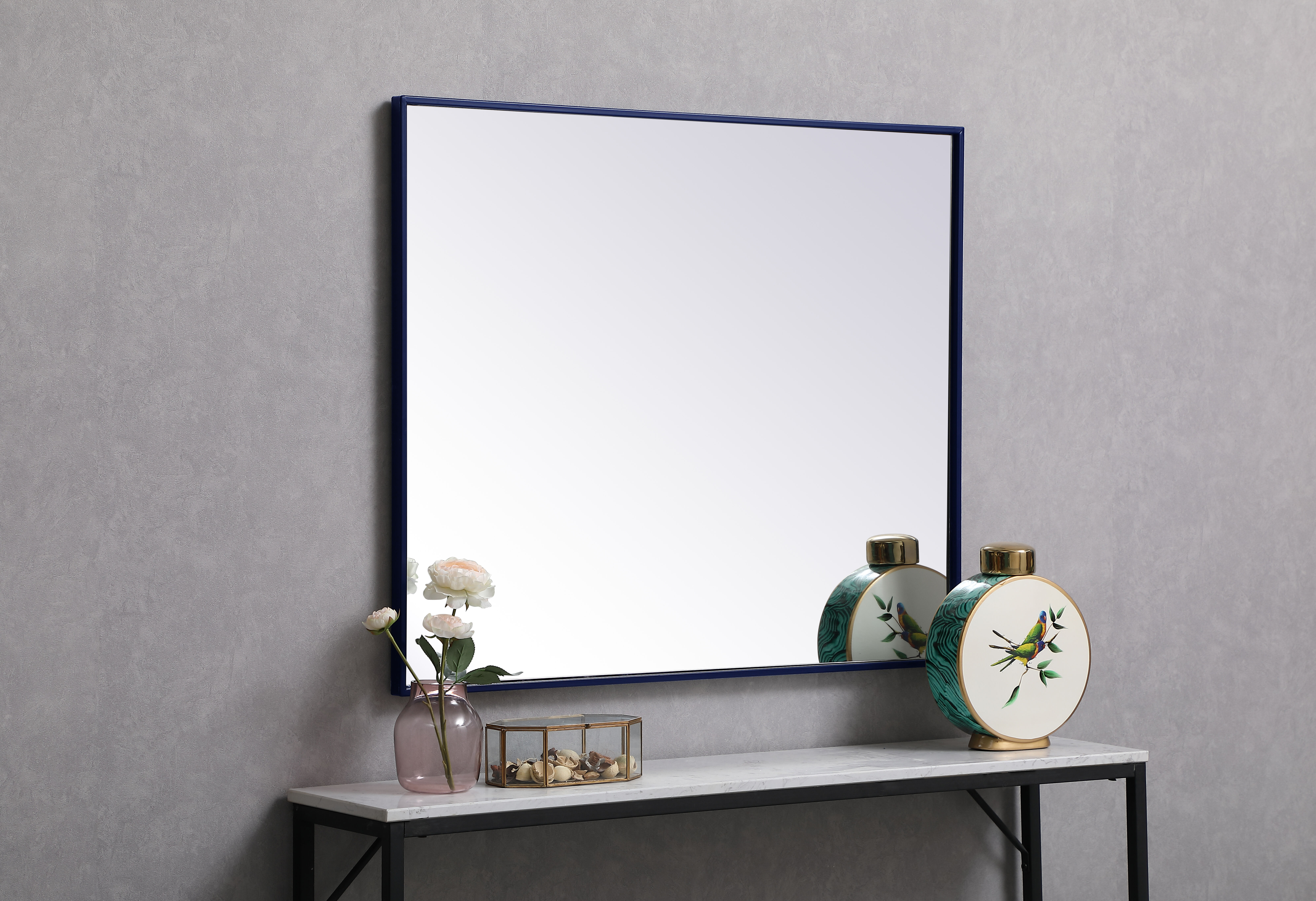 Eternity 36 X 30 inch Blue Wall Mirror