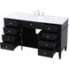 Park Avenue 60 X 21.5 X 35 inch Black Vanity Sink Set