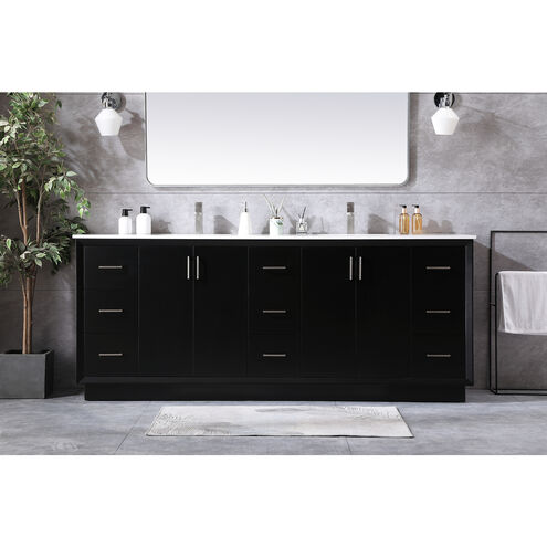 Hayes 84 X 22 X 35 inch Black Vanity Sink Set