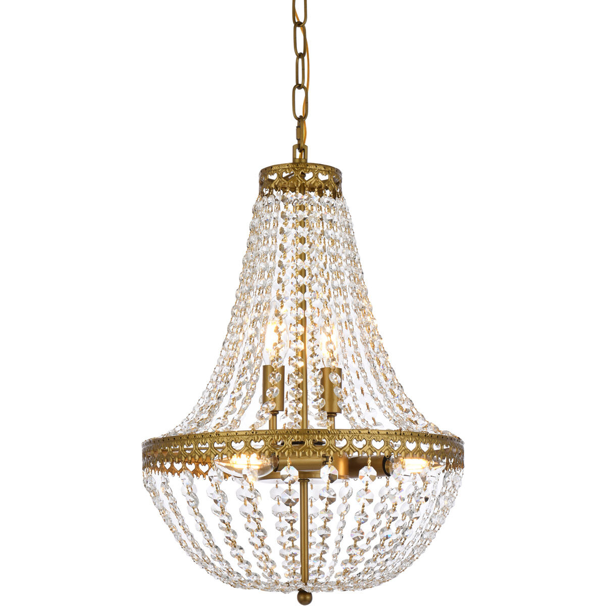 Valeria 5 Light 14 inch Brass Pendant Ceiling Light