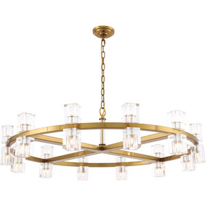 Chateau 20 Light 42 inch Burnished Brass Pendant Ceiling Light, Urban Classic