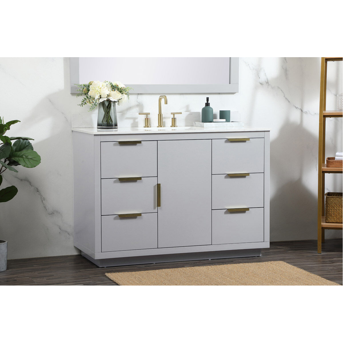 Blake 48 X 22 X 34 inch Grey Vanity Sink Set