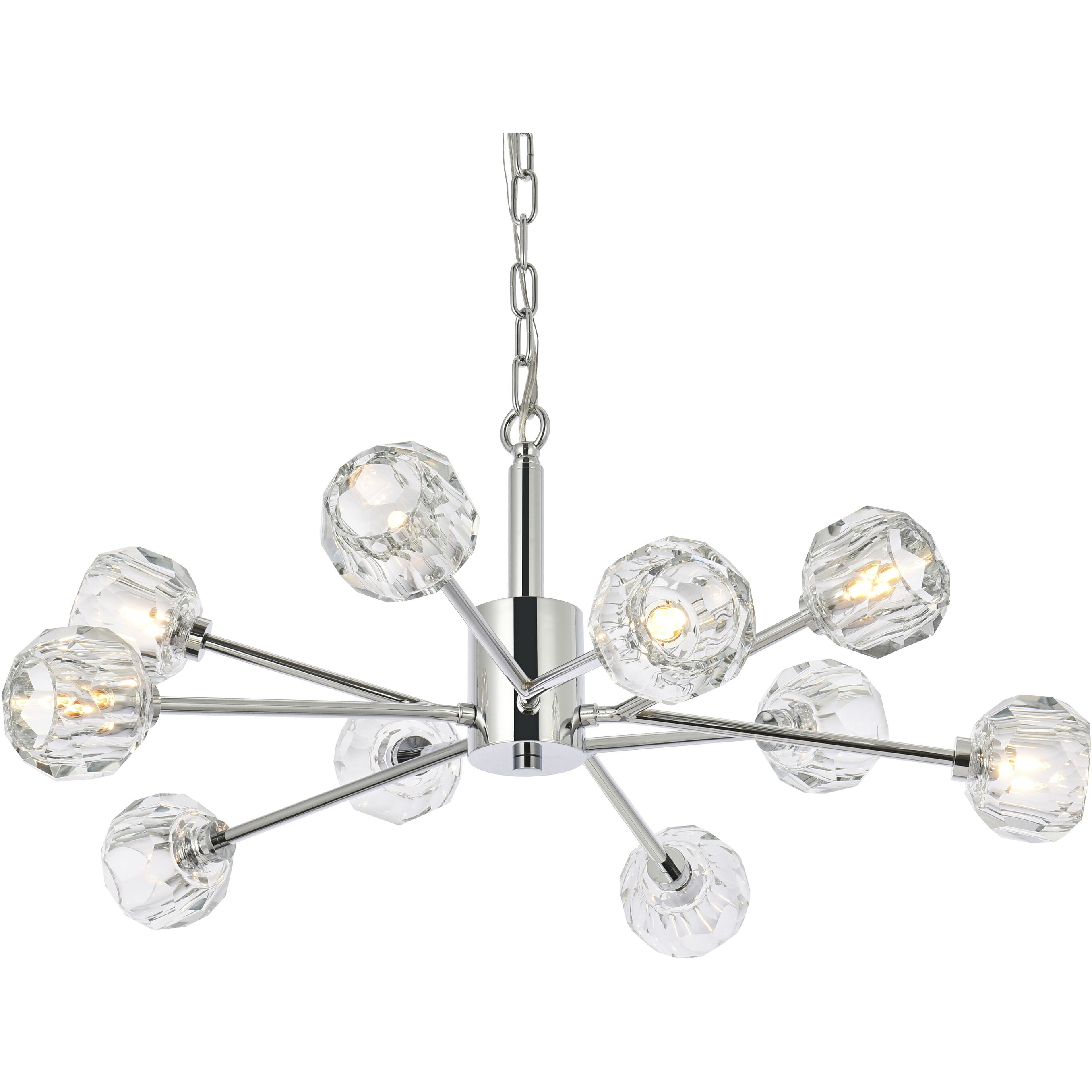 Graham 10 Light 30 inch Chrome Pendant Ceiling Light