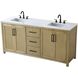 Alina 72 X 34 inch Linen Oak Bathroom Vanity Cabinet