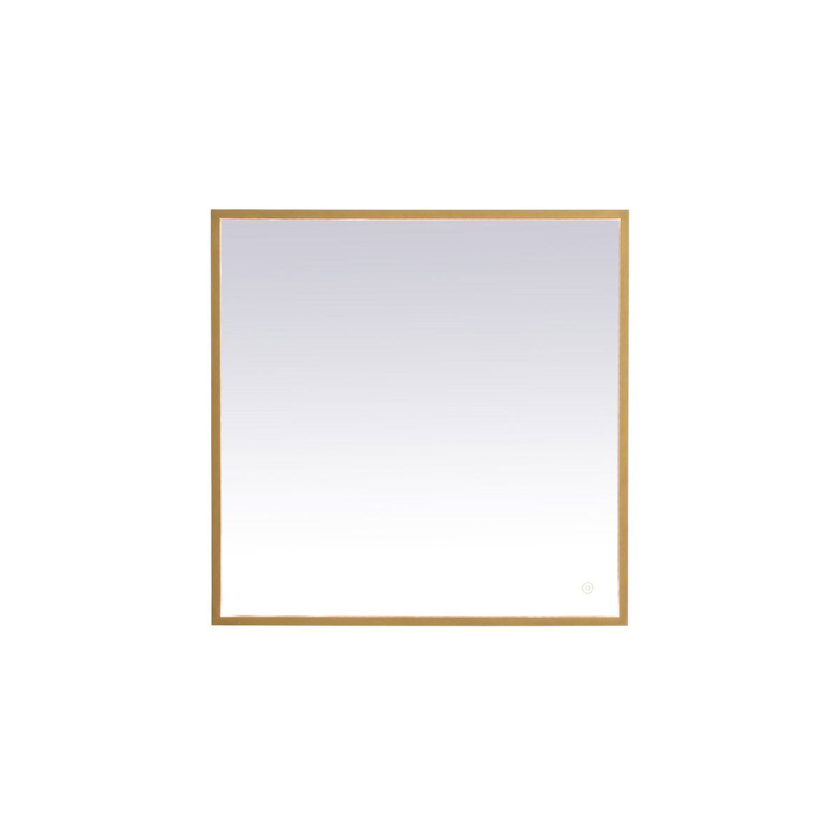 Pier 36 X 27 inch Brass LED Mirror