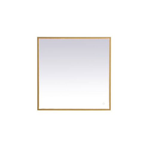 Pier 36 X 27 inch Brass LED Mirror