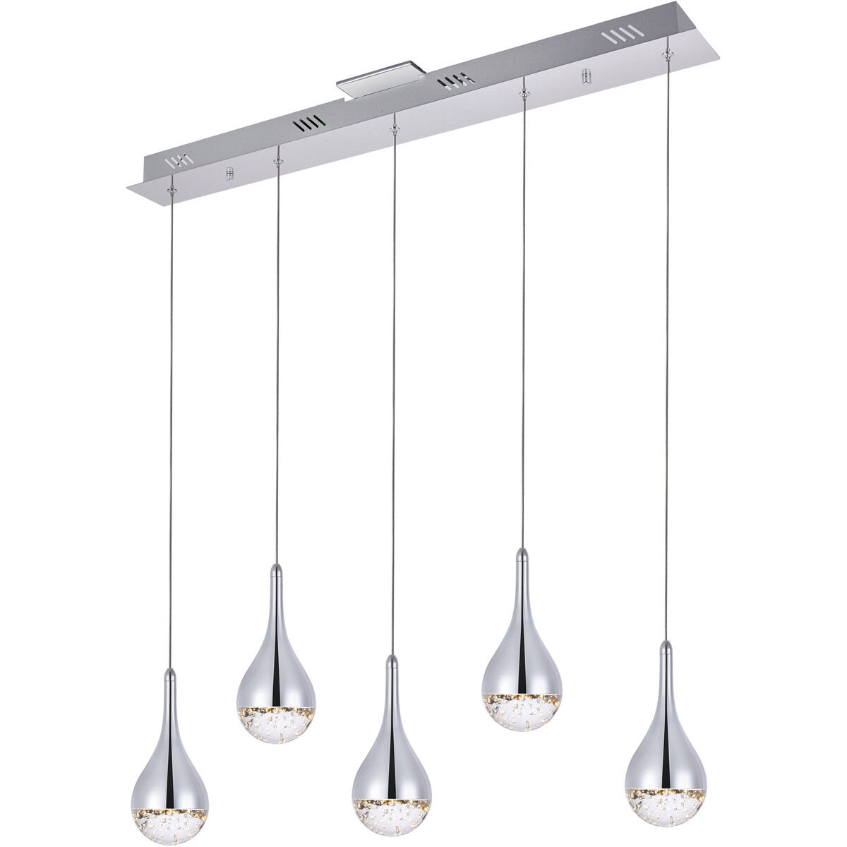 Amherst LED 34 inch Chrome Chandelier Ceiling Light