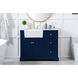 Franklin 42 X 22 X 35 inch Blue Bathroom Vanity Cabinet