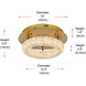 Bowen 1 Light 14 inch Satin Gold Flush Mount Ceiling Light