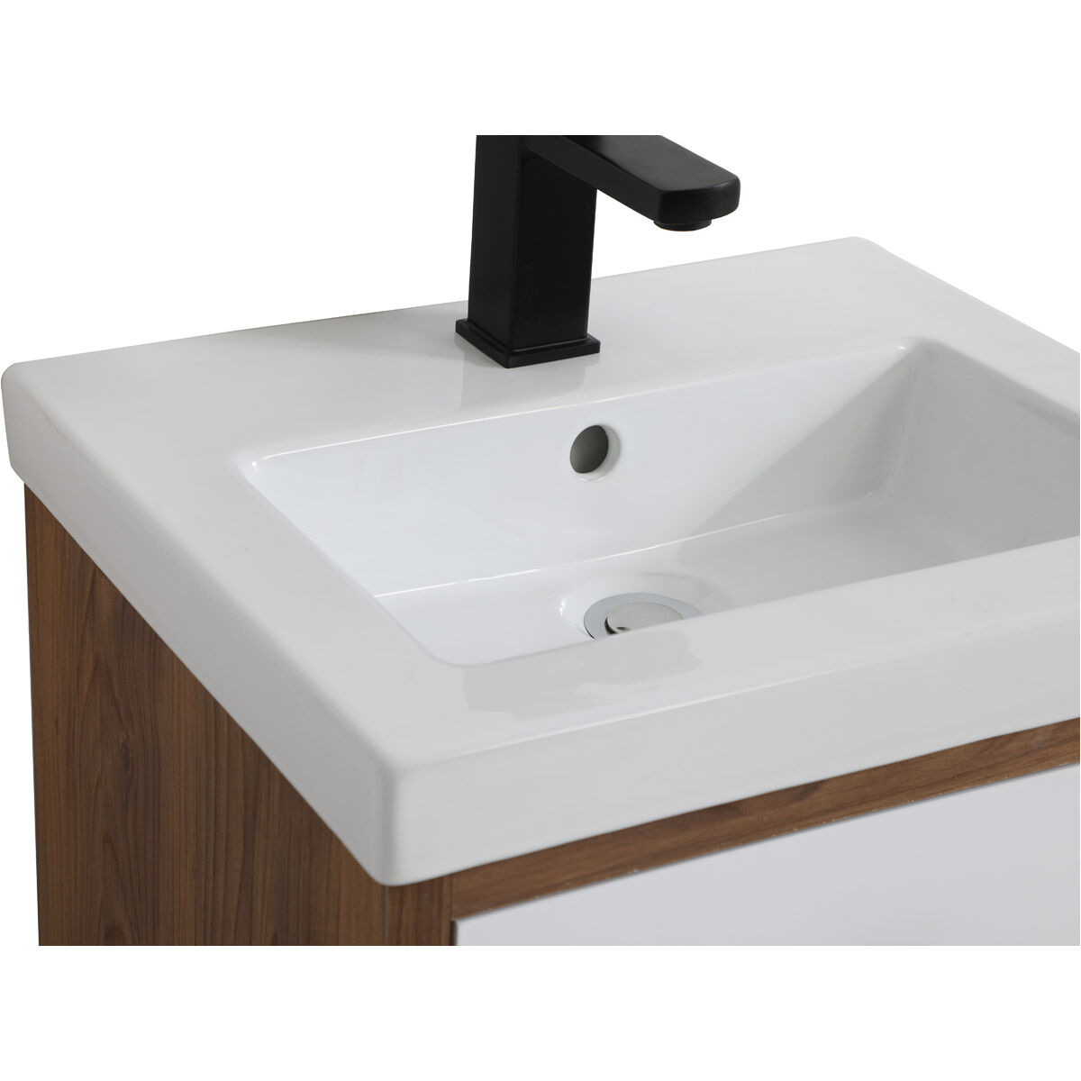 Boise 18 X 18 X 33 inch Matte White and Black Vanity Sink Set