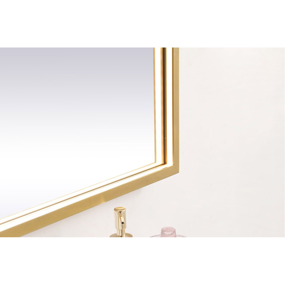 Elegant Lighting MRE62440BR LED Mirror Pier Brass