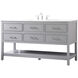 Sinclaire 60 X 22 X 34 inch Gray Vanity Sink Set