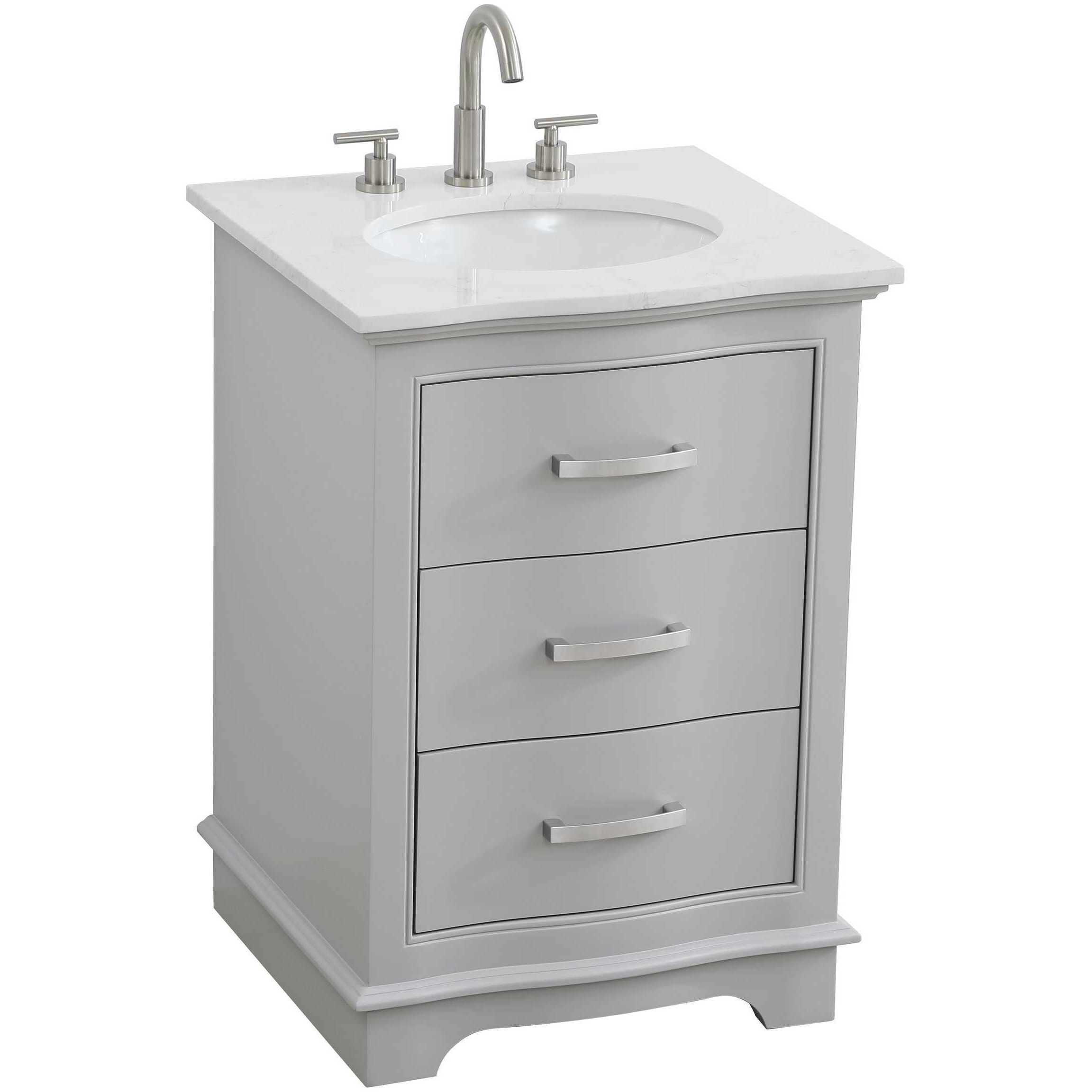 Knox 24 X 34 inch Grey Bathroom Vanity Cabinet