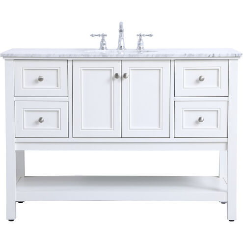 Metropolis 48 X 22 X 34 inch White Vanity Sink Set