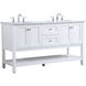 Metropolis 60 X 22 X 34 inch White Vanity Sink Set