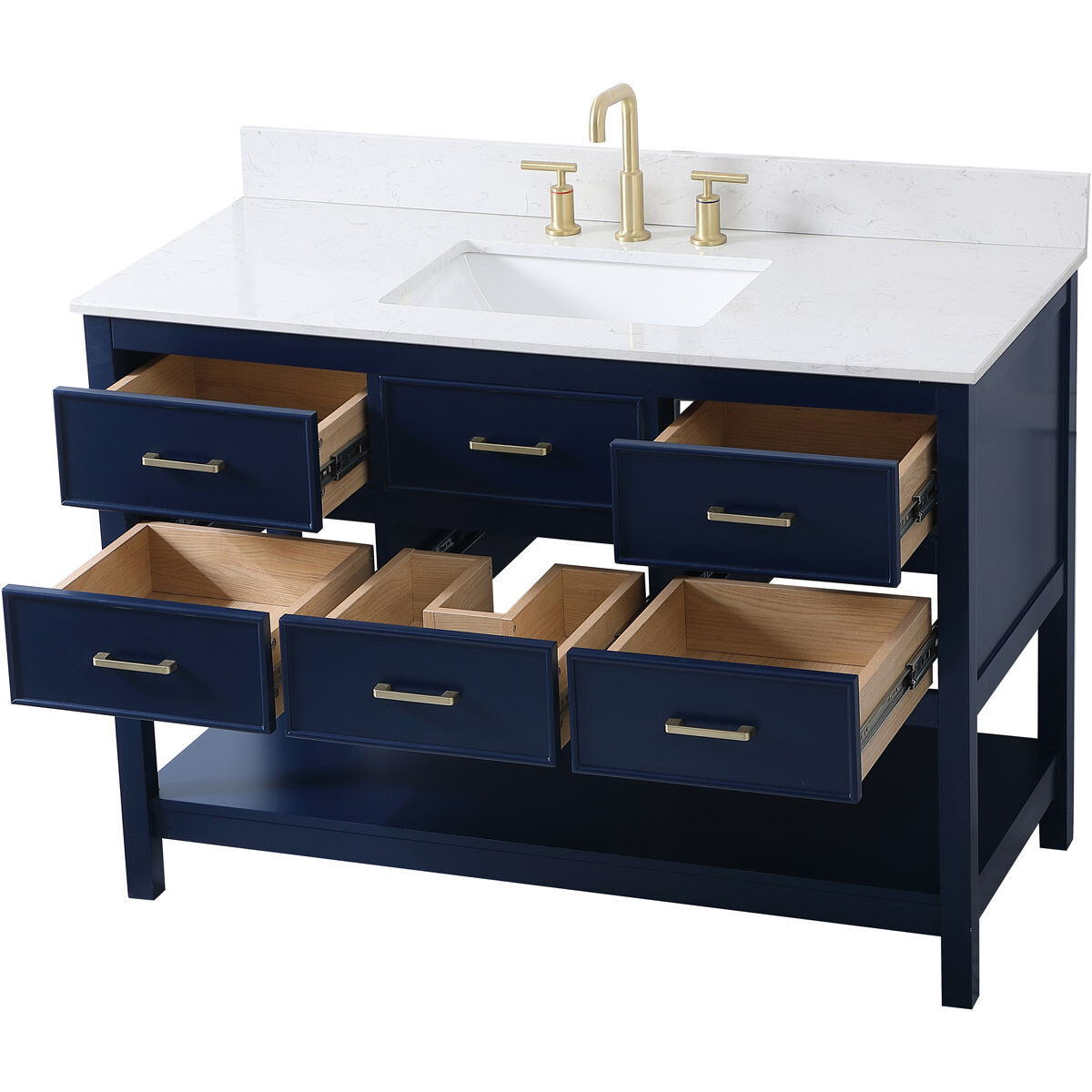 Sinclaire 48 X 22 X 34 inch Blue Vanity Sink Set