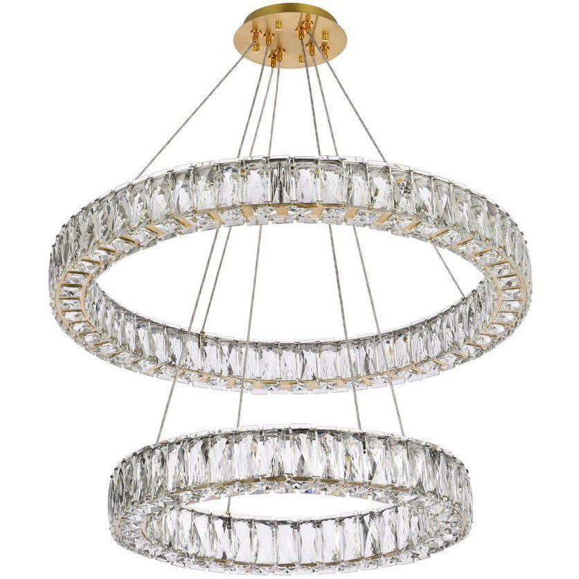 Monroe 2 Light 28 inch Gold Chandelier Ceiling Light