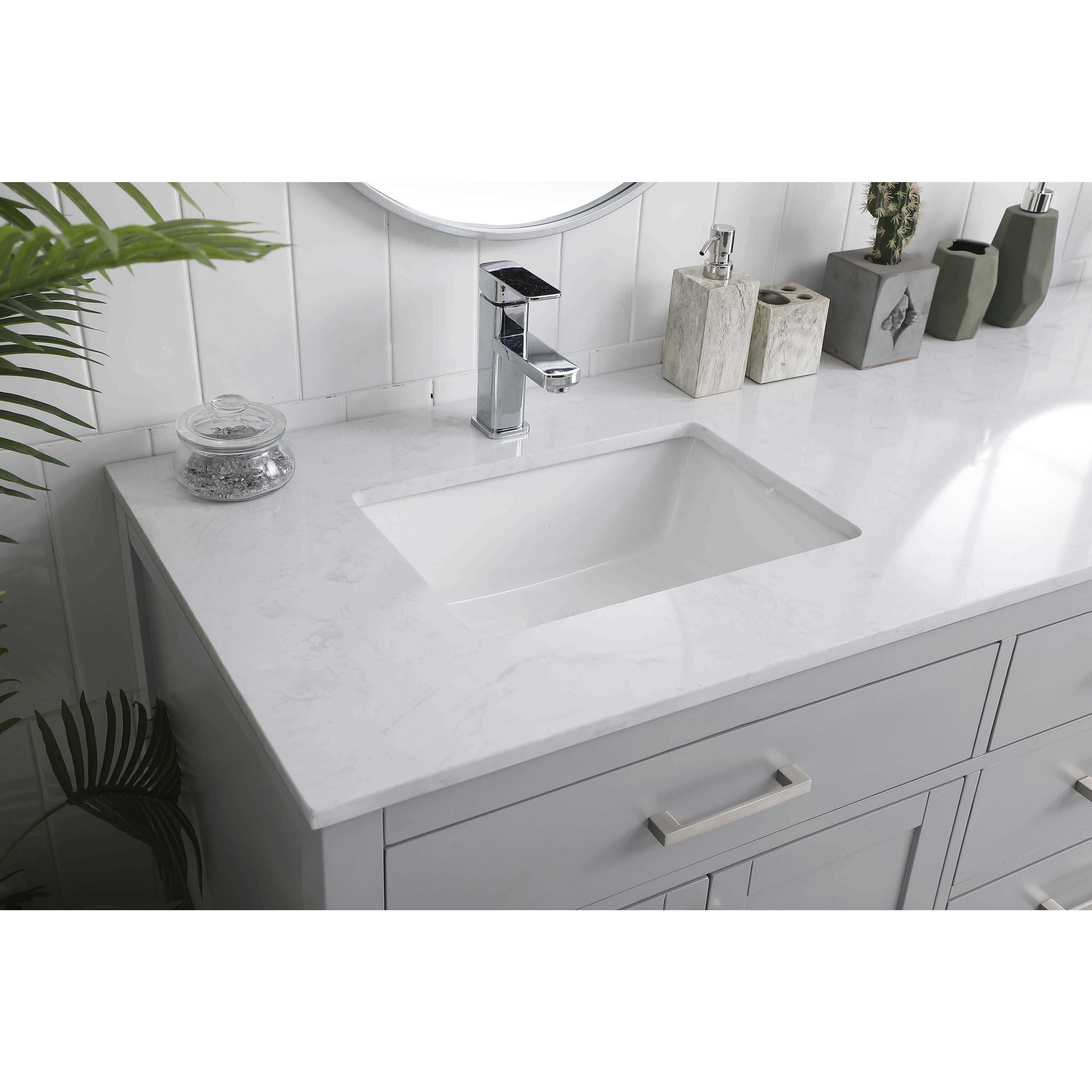 Lewis 72 X 22 X 34 inch Grey Vanity Sink Set