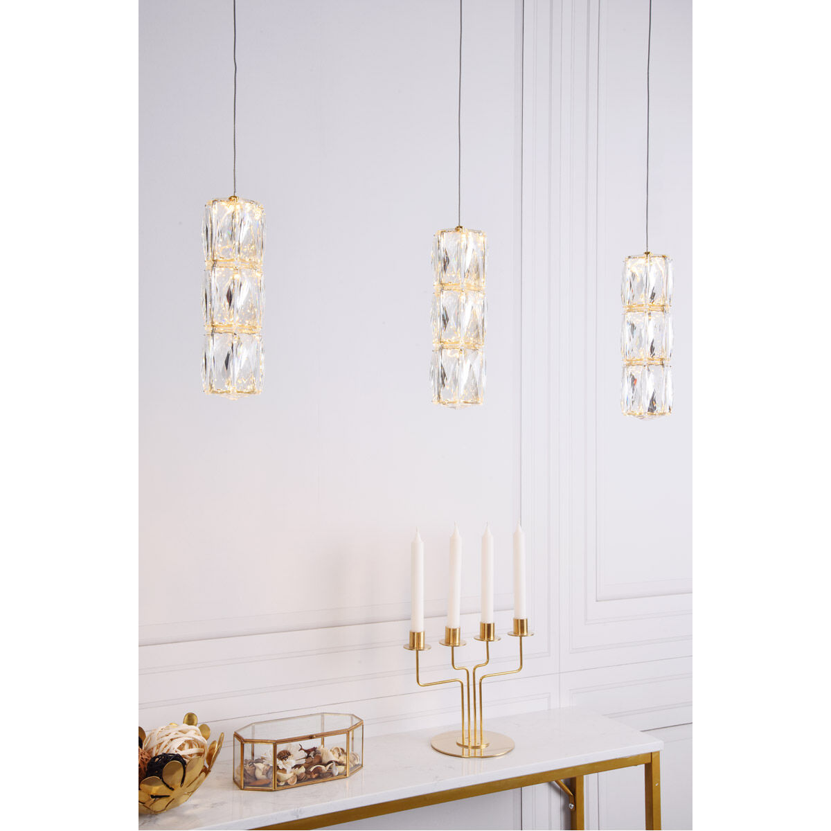 Polaris LED 28 inch Gold Pendant Ceiling Light