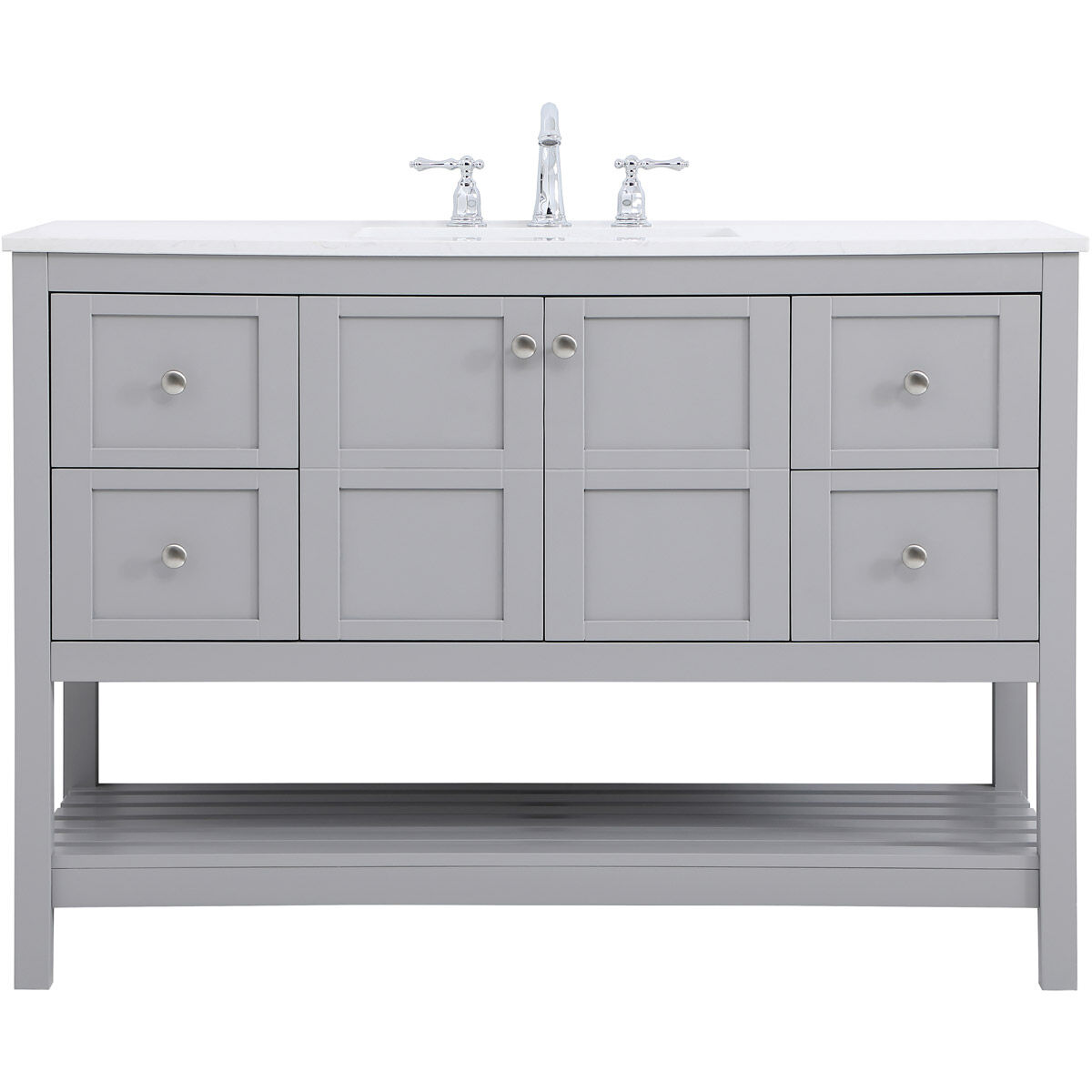 Theo 48 X 22 X 34 inch Gray Vanity Sink Set