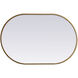 Asha 30 X 20 inch Brass Mirror in 20 x 30