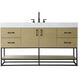 Caroline 60 X 34 inch Honey Brown Bathroom Vanity Cabinet