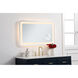 Lux 40 X 24 inch Glossy White Lighted Wall Mirror