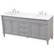 Bennett 72 X 21 X 35 inch Grey Vanity Sink Set