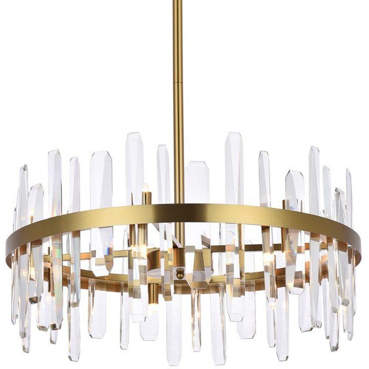 Serena 14 Light 25 inch Satin Gold Pendant Ceiling Light