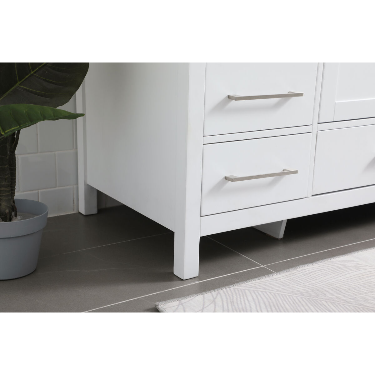 Irene 54 X 22 X 34 inch White Vanity Sink Set