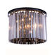 Sydney 6 Light 20 inch Matte Black Flush Mount Ceiling Light in Silver Shade, Urban Classic