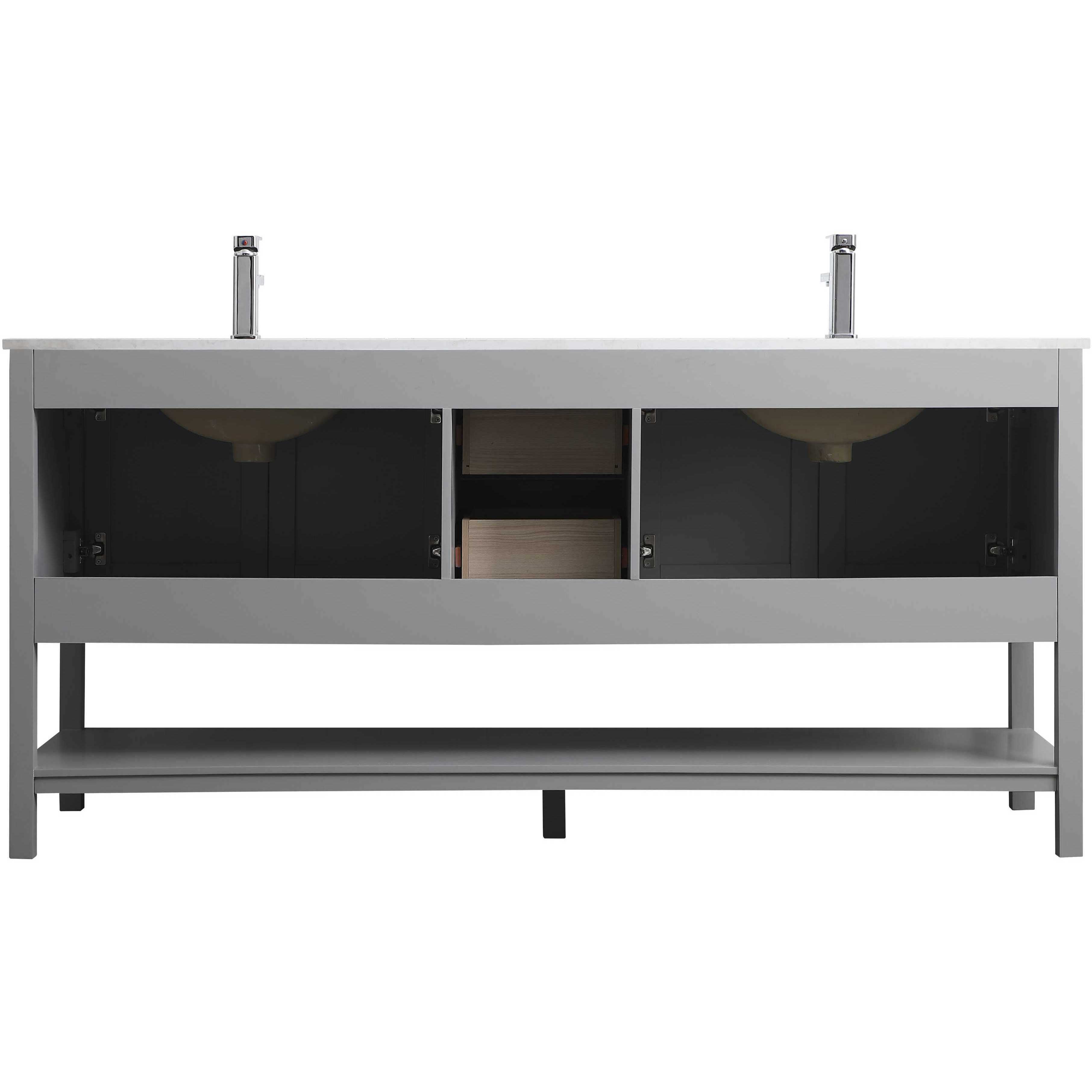 Heath 72 X 21.5 X 35 inch Grey Vanity Sink Set