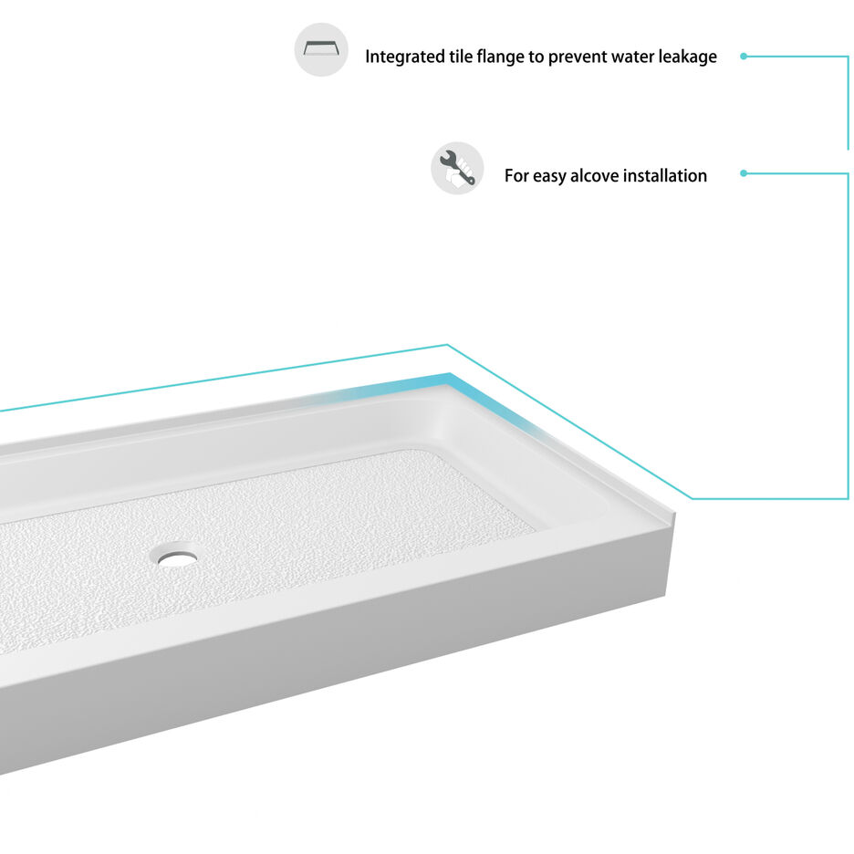 Laredo Glossy White Shower Base