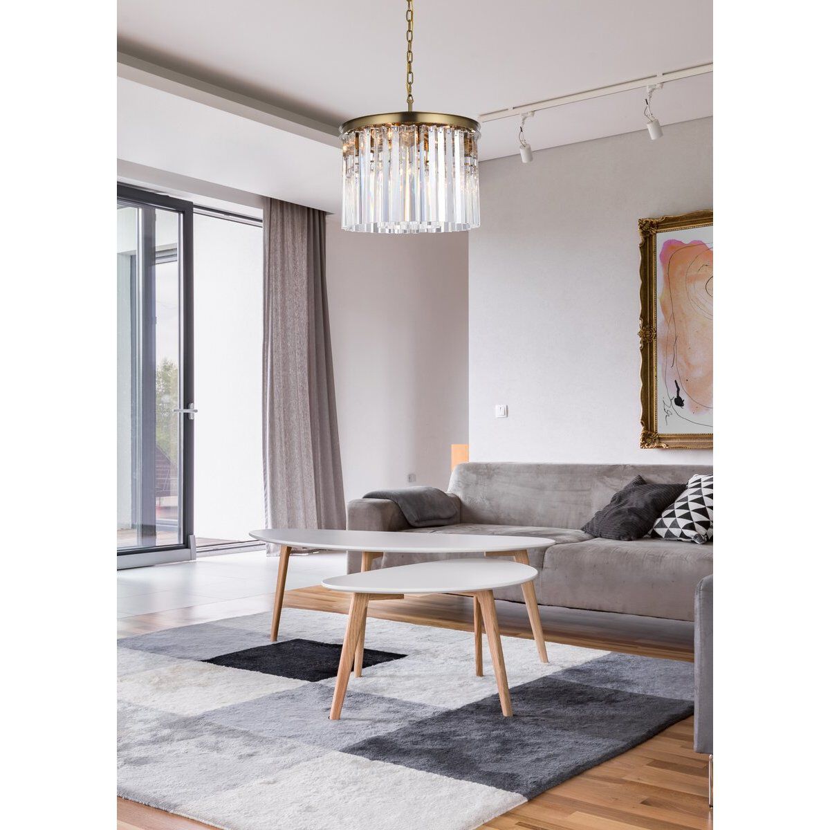 Sydney 6 Light 20 inch Satin Gold Chandelier Ceiling Light in Clear