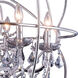 Geneva 6 Light 32 inch Polished Nickel Pendant Ceiling Light in Silver Shade, Urban Classic