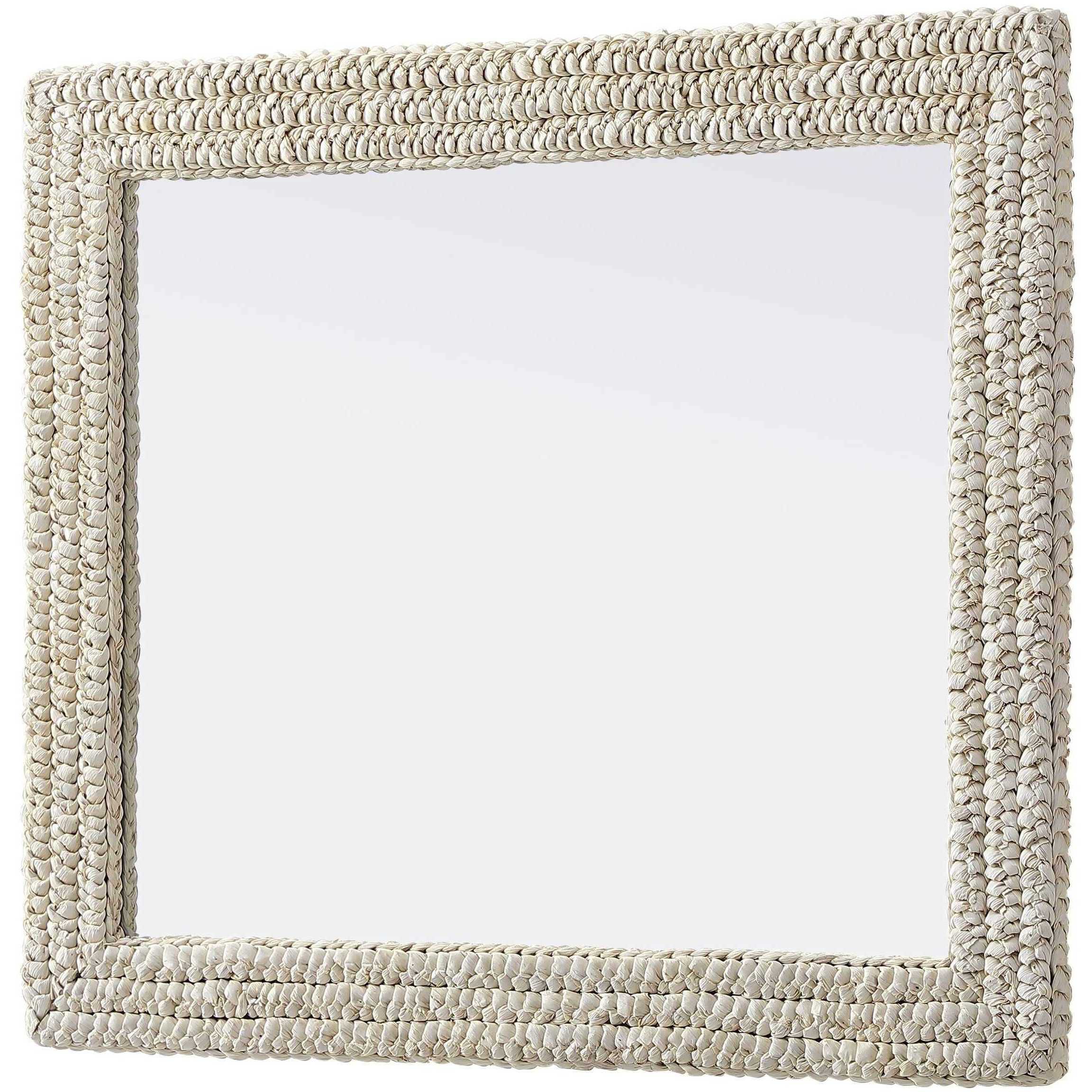 Marlowe 36 X 30 inch Linen White Mirror